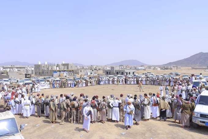 مأرب.. وقفة احتجاجية للمطالبة بالافراج عن اللواء علي محسن الهدي من السجون السعودية.