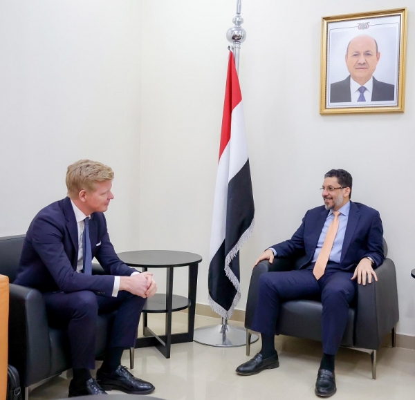 بن مبارك يبحث مع غروندبرغ تعزيز الدعم الحكومي لمواجهة الأزمة الاقتصادية وجهود السلام