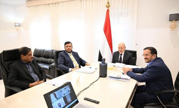 جلسة مشاورات بين اعضاء قيادات المجلس الرئاسي