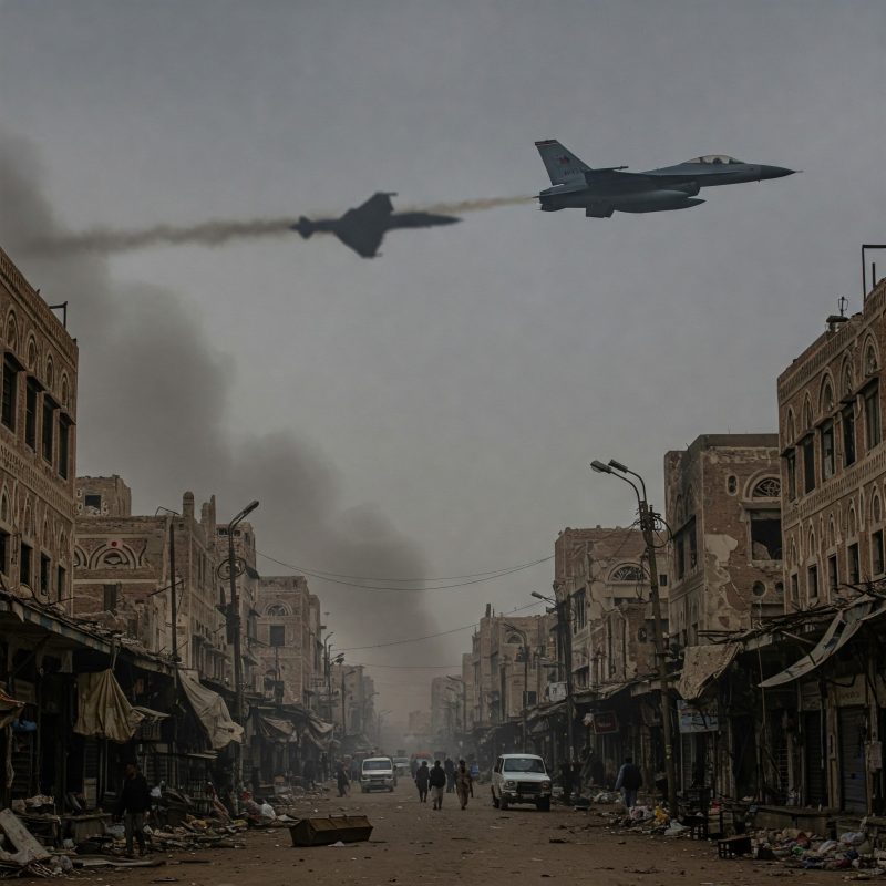 تصعيد العدوان الأمريكي البريطاني على اليمن: غارات متواصلة واستنكار واسع.