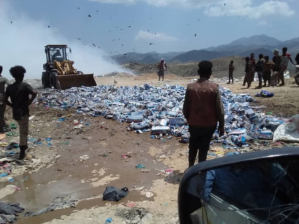 تعز: إتلاف 1200 كرتون عصير لاحتوائه مادة محظورة