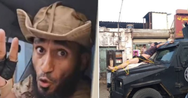 ناشطون يدينون جريمة صلب وسحل مواطن مدني.. ووسم “دواعش الانتقالي” يتصدر الترند في اليمن