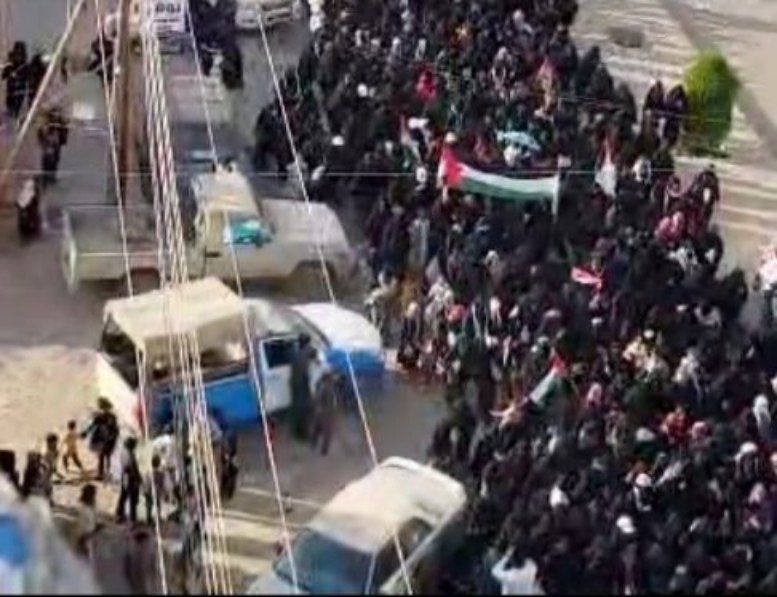 مأرب.. مظاهرة نسوية حاشدة تضامنا مع الشعب الفلسطيني