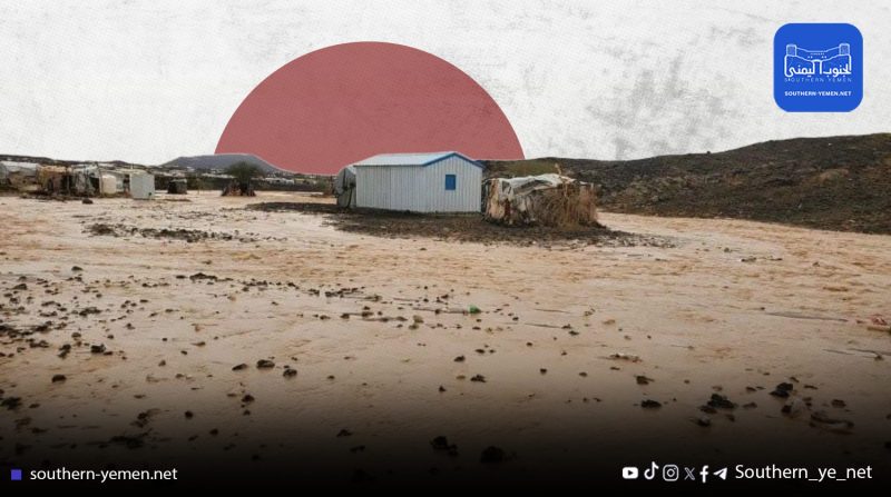 أمطار غزيرة تغرق مأرب وتضرر واسع بمخيمات النازحين