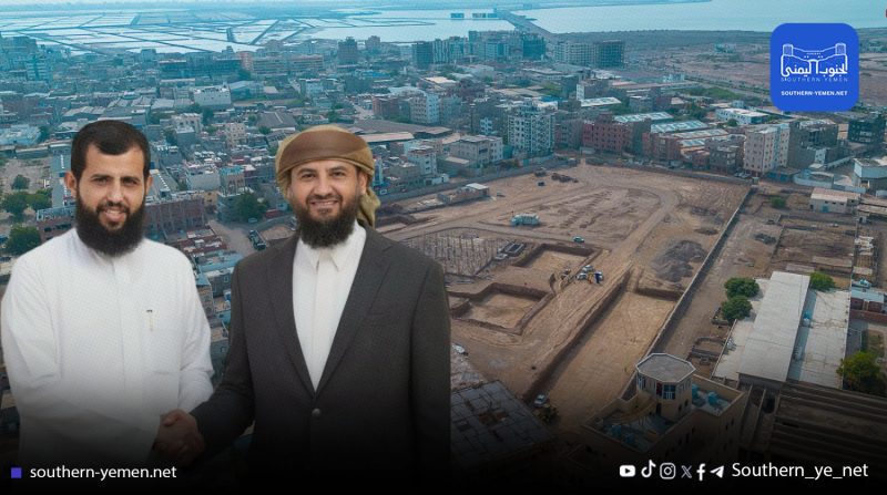 القطيبي يدشن العمل في مدينة ابراج المنصورة على أرض منهوبة ويرفض اغلاق حسابات المؤسسات الحكومية