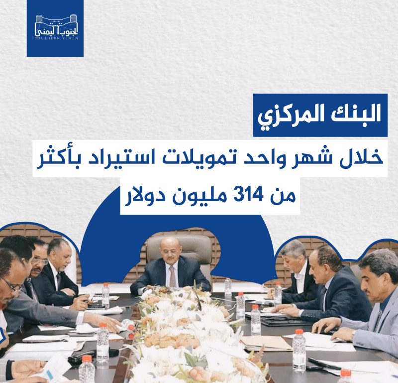 البنك المركزي: خلال شهر واحد تمويلات استيراد بأكثر من 314 مليون دولار