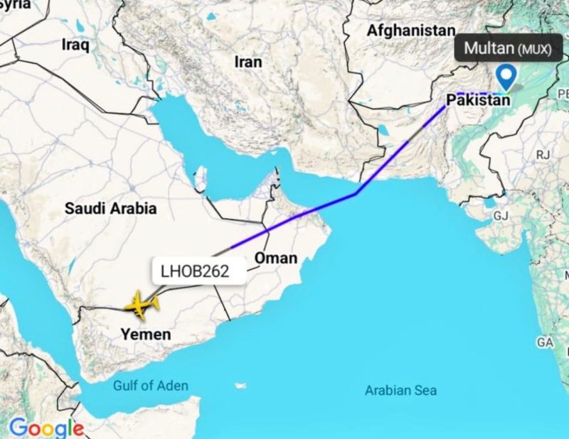 مواقع الملاحة ترصد 7 رحلات شحن عسكرية قطرية من ملتان إلى شرورة