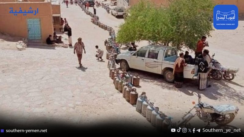 أزمة الغاز تتفاقم في تريم رغم تثبيت سعر الأسطوانة عند 6500 ريال
